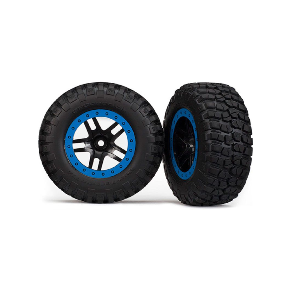 TRAXXAS TYRE & WHEEL GLUED (SCT SS BLK/BLUE 4WD)-Louise-ProHobbies