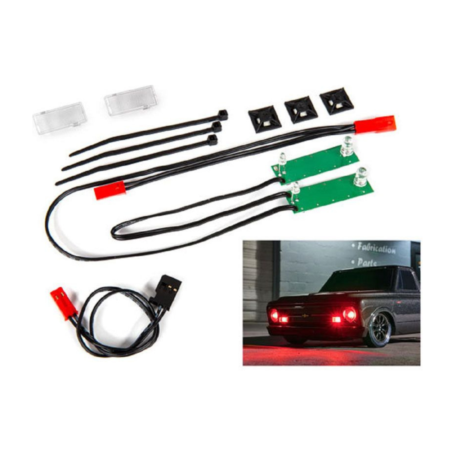 TRAXXAS LED LIGHT SET FRONT COMPLETE (RED)