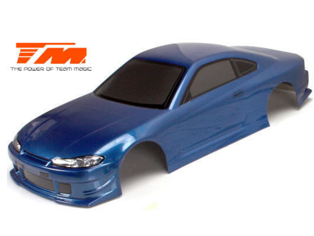 BODY - 1/10 TOURING / DRIFT - 190MM - PAINTED - NO HOLES - S15 DARK BLUE