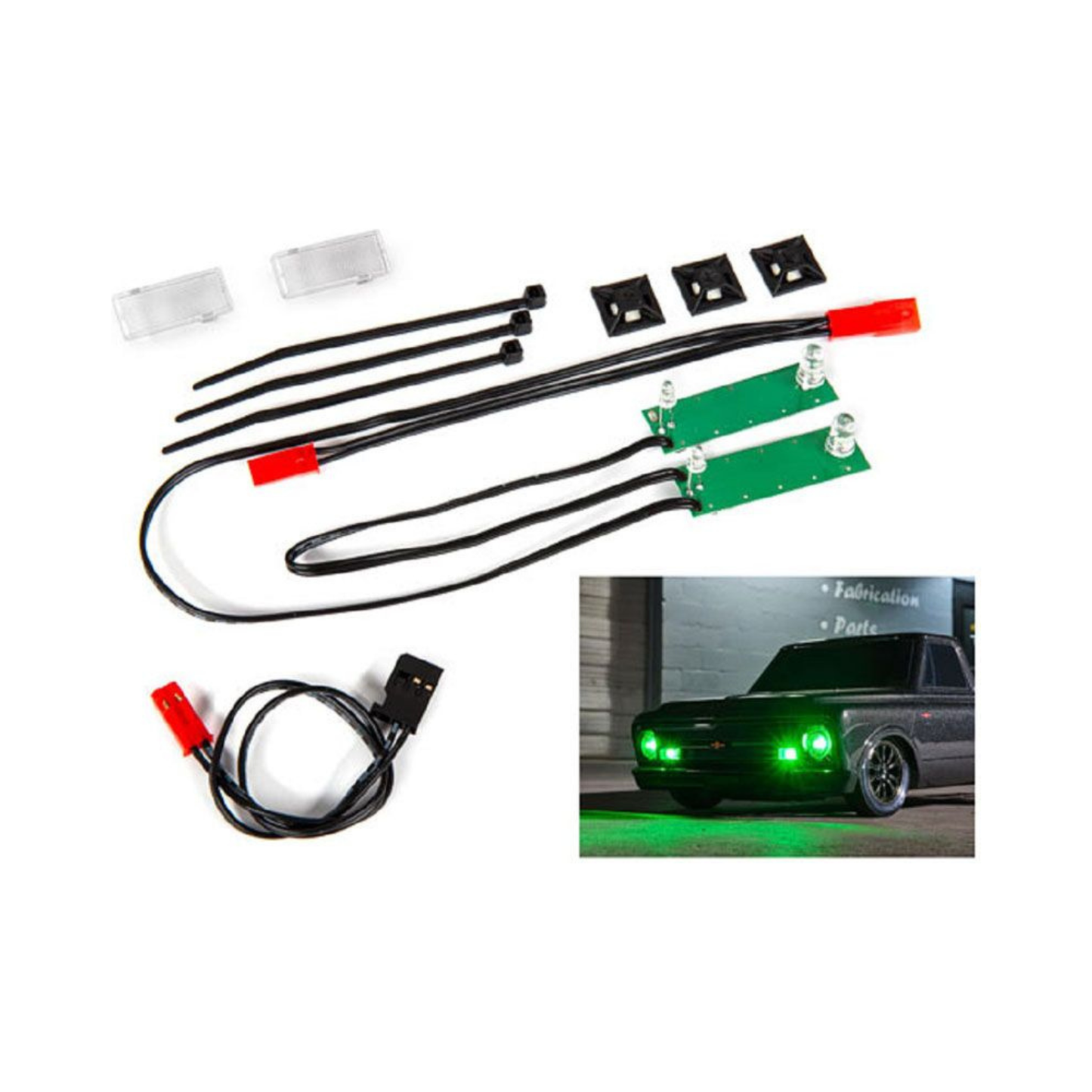 TRAXXAS LED LIGHT SET FRONT COMPLETE (GREEN)