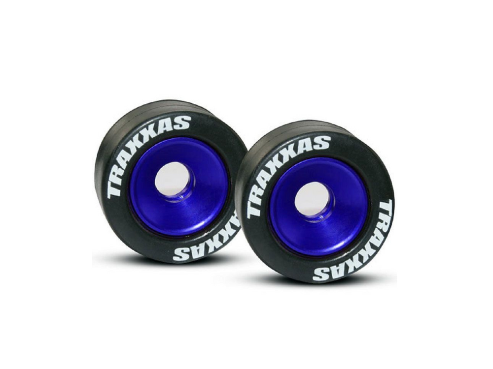 TRAXXAS RUBBER TYRES BLUE ANODIZED