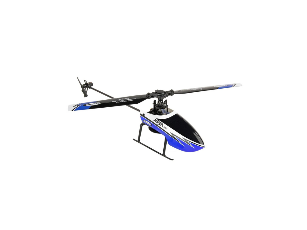 Twister Ninja 250 Blue Flybarless Helicopter - 6 Axis Stabilization and Altitude