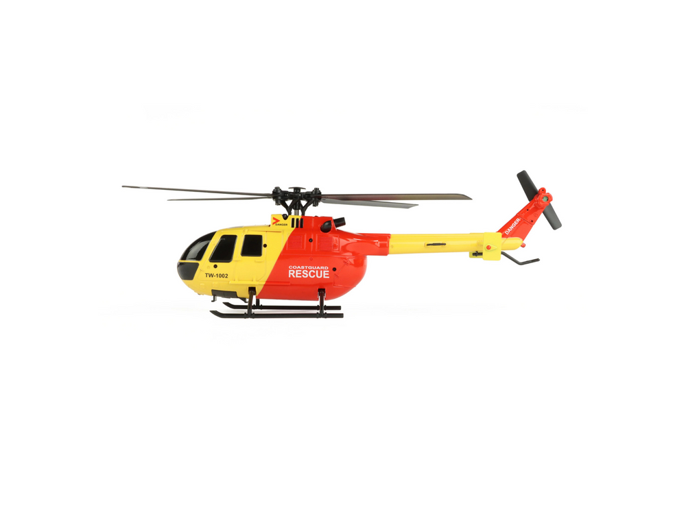 BO-105 Scale 250 Flybarless Helicopter with 6 Axis Stabilisation and Altitude Hold (Yellow/Red)