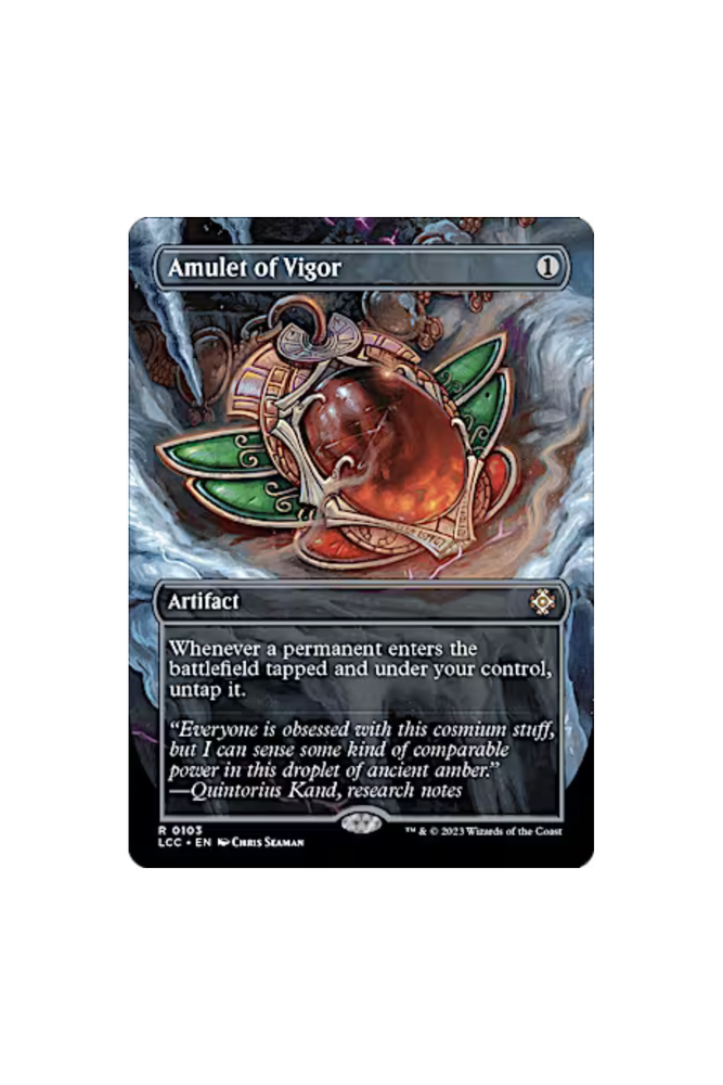 The Lost Caverns of Ixalan: Amulet of Vigor (0103 - Borderless Box Topper)-Magic The Gathering-ProHobbies