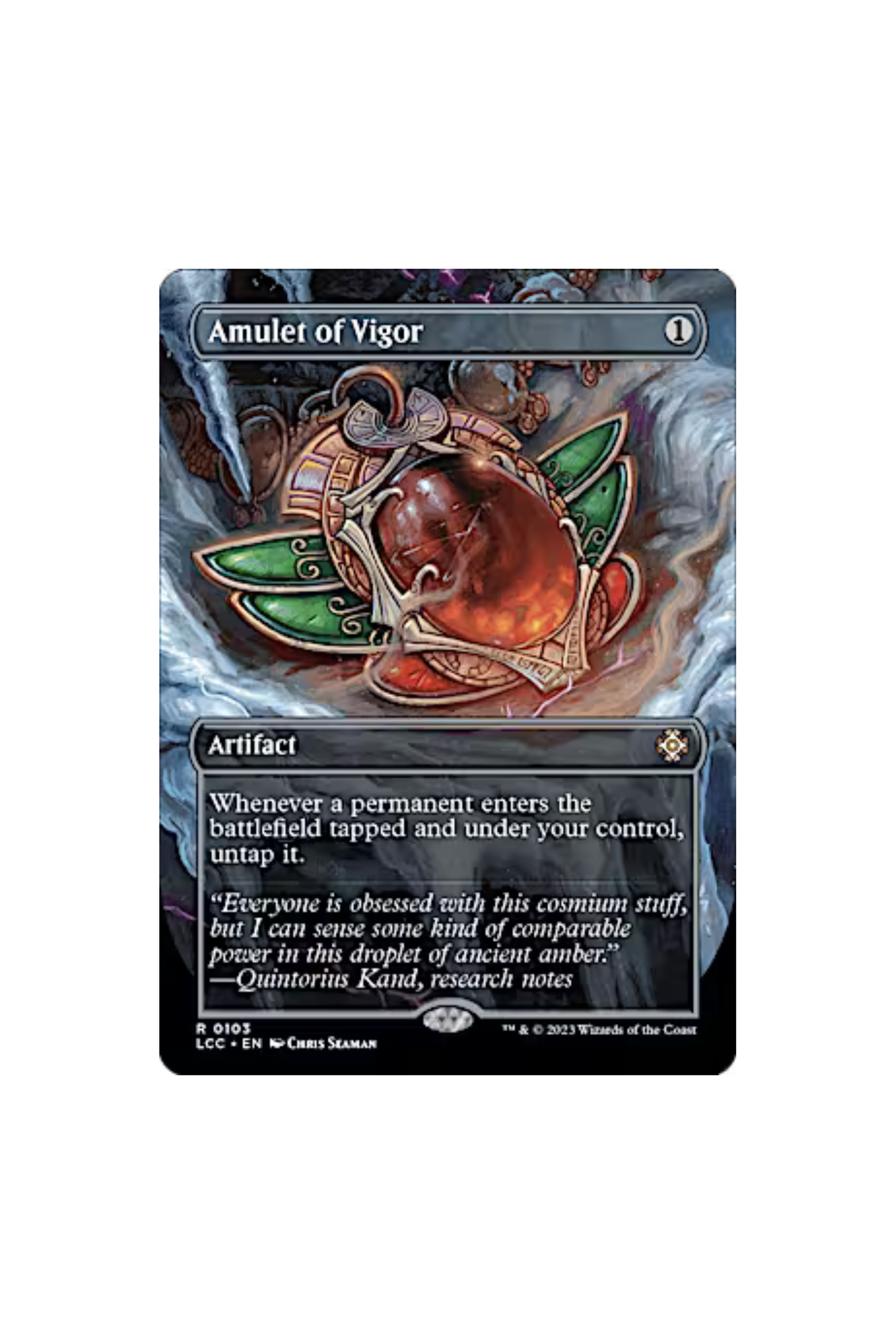 The Lost Caverns of Ixalan: Amulet of Vigor (0103 - Borderless Box Topper)-Magic The Gathering-ProHobbies