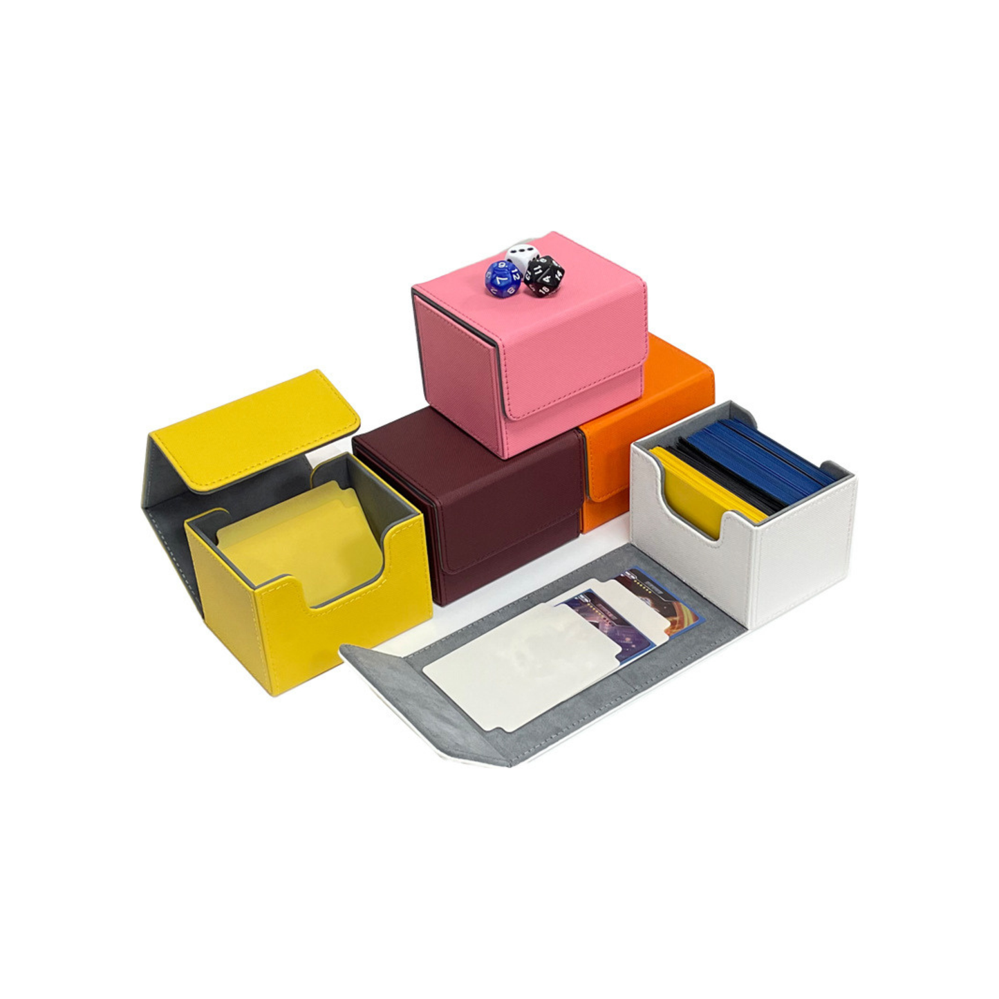 TCG Custom leather Magnetic Deck Box 100+