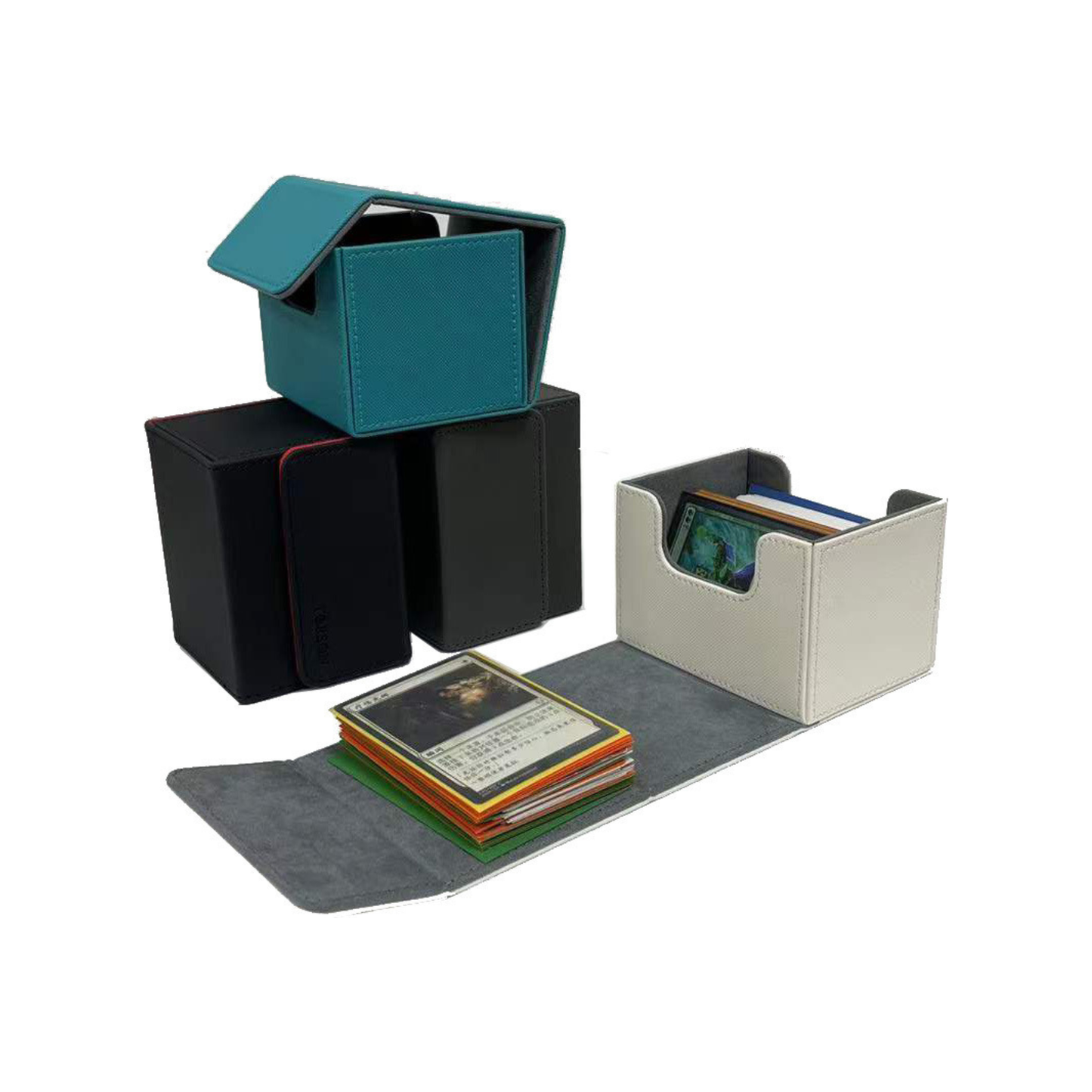 TCG Custom leather Magnetic Deck Box 100+