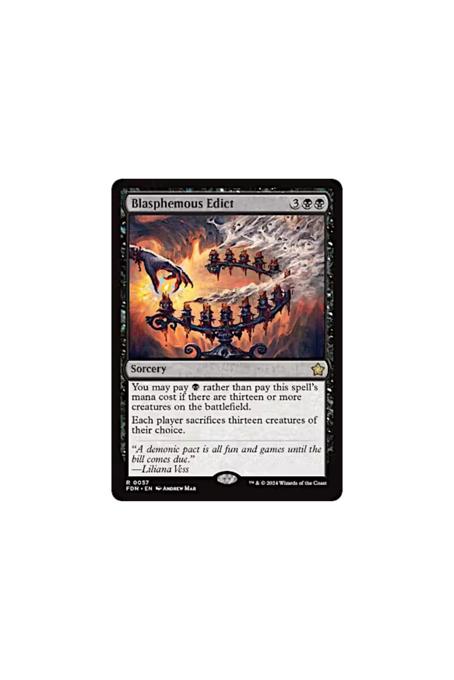 Magic the Gathering Foundations: Blasphemous Edict (0057)-Magic The Gathering-ProHobbies