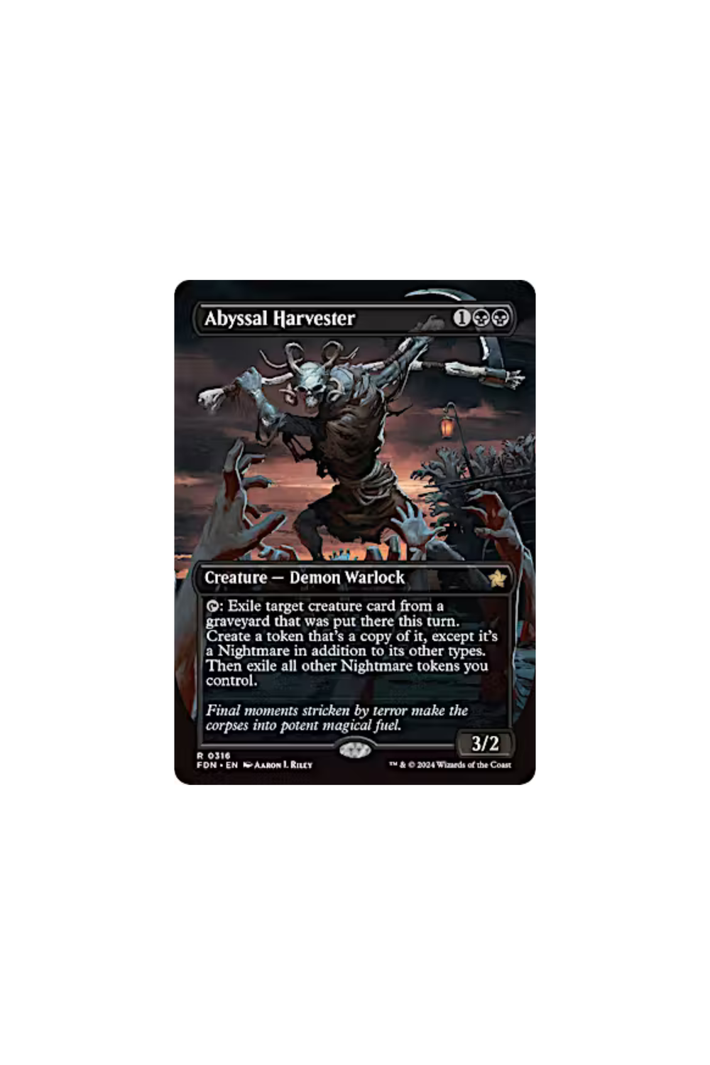 Magic the Gathering Foundations: Abyssal Harvester (0316 - Borderless)-Magic The Gathering-ProHobbies