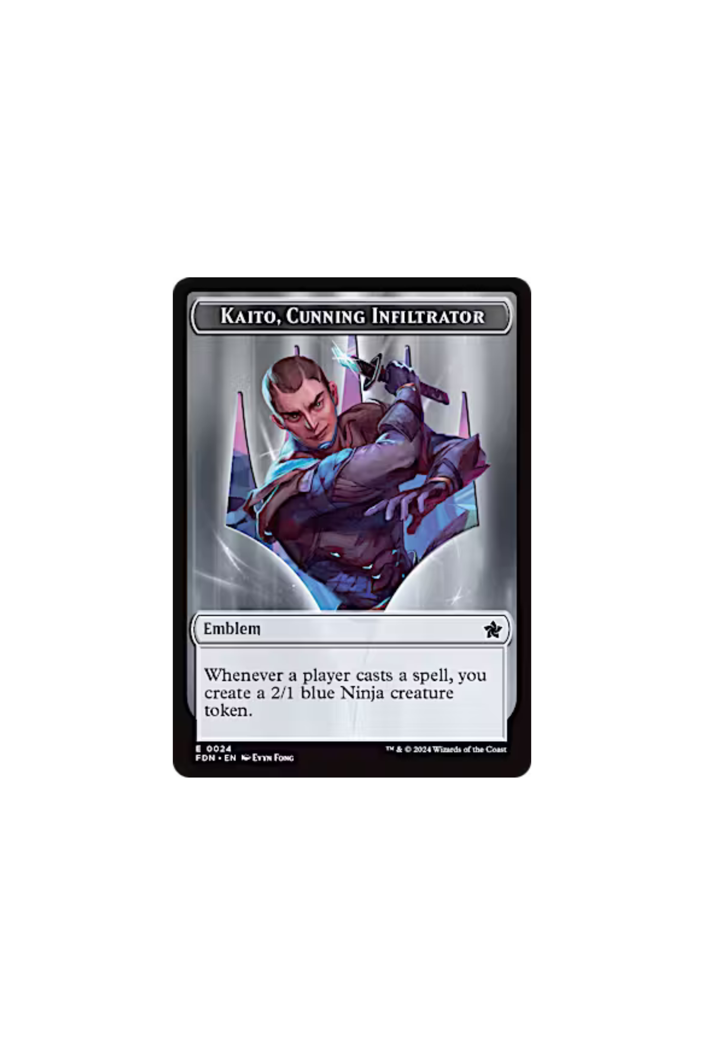 Magic the Gathering Foundations: Kaito, Cunning Infiltrator + Emblem (0044)-Magic The Gathering-ProHobbies