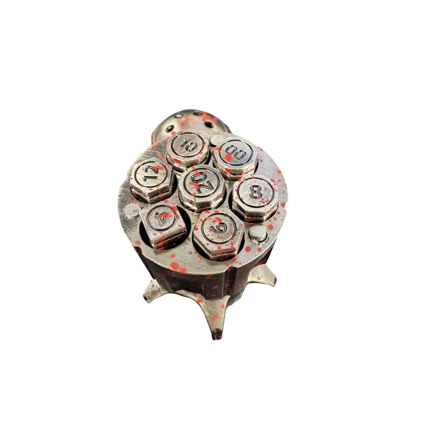 
                  
                    Metal Bullet Dice 7pcs Set + Spinning Chamber Holder - Available in 2 Colours!
                  
                