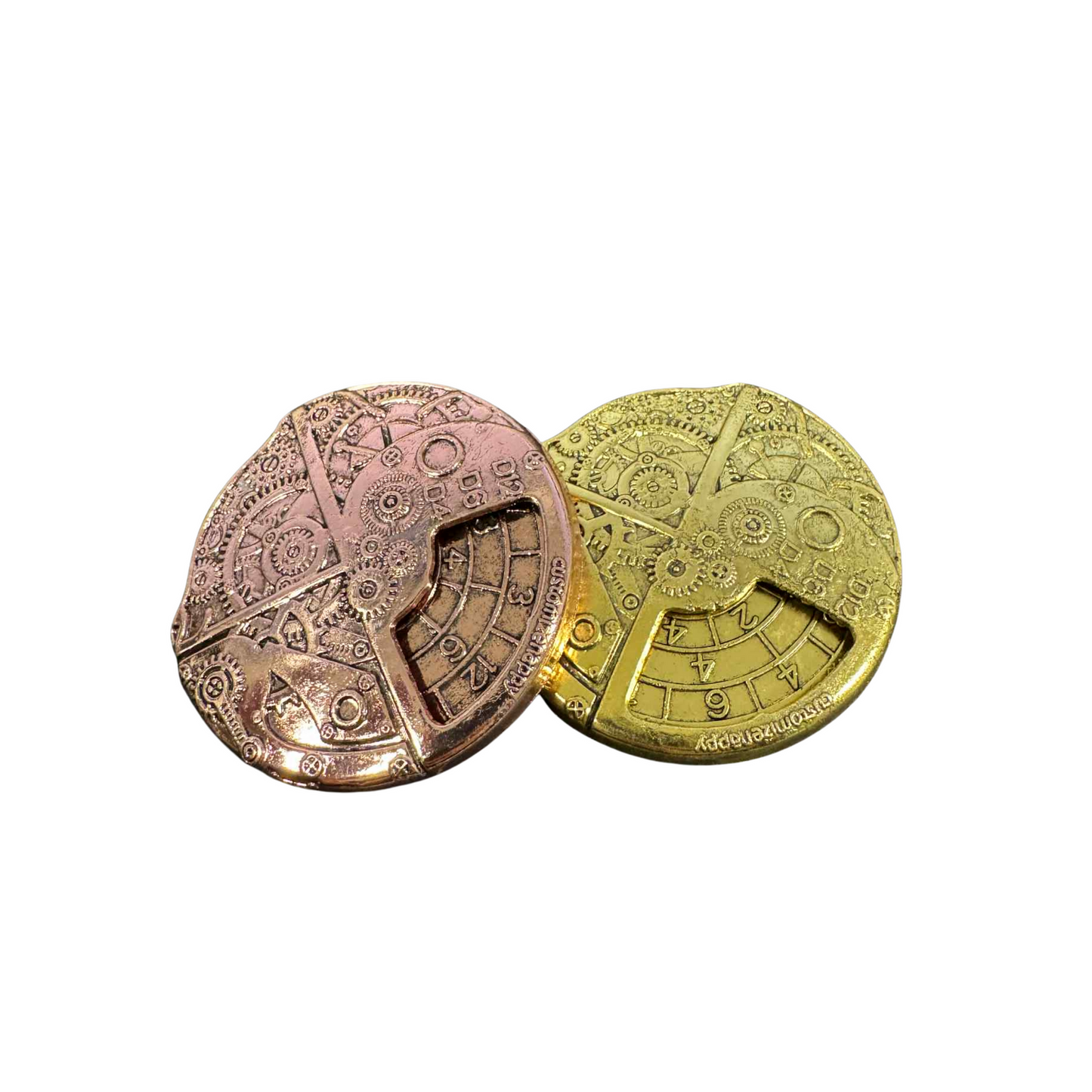 Steampunk Spinner die - D4, D6, D12 All in one! - 1pcs - 5 colours available!