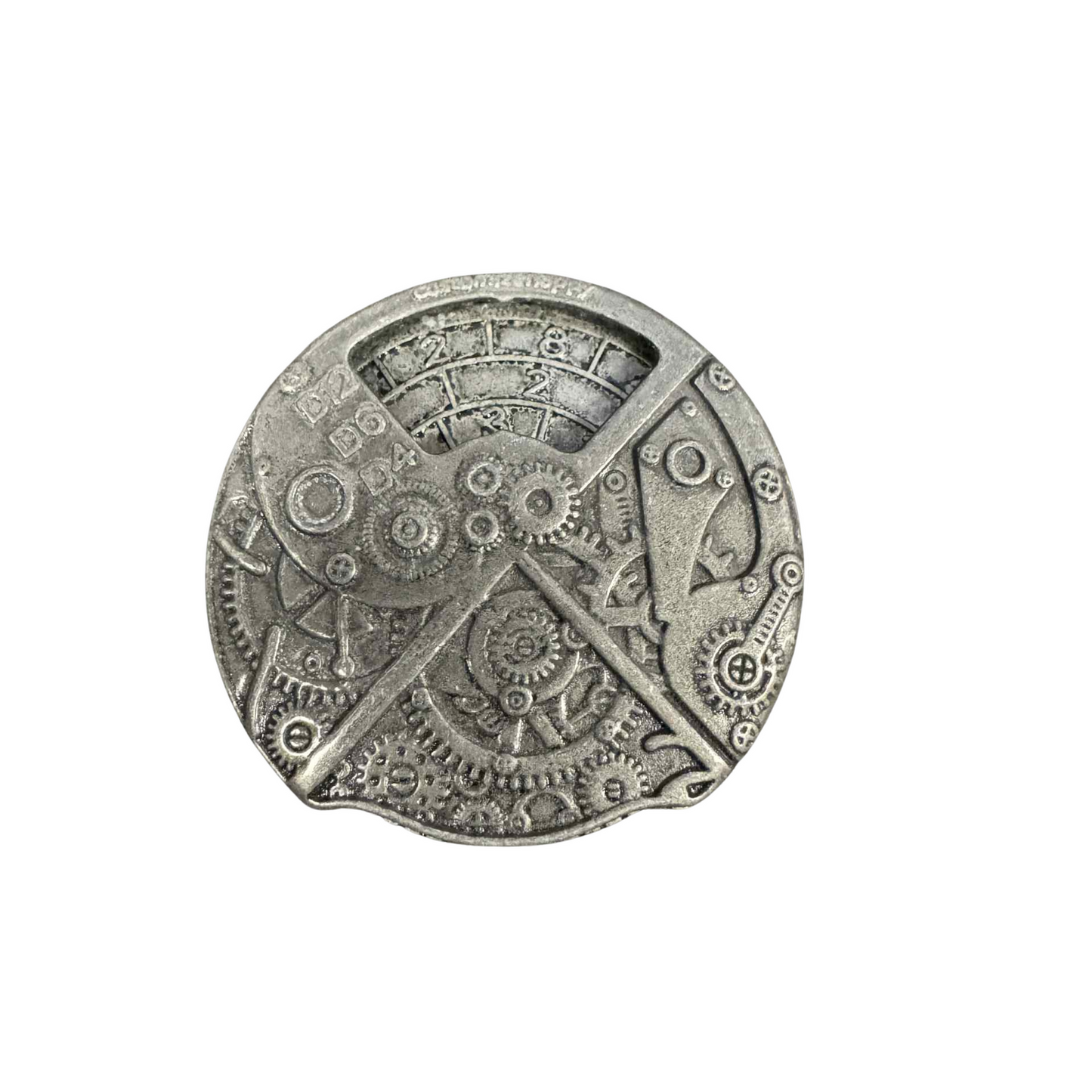 Steampunk Spinner die - D4, D6, D12 All in one! - 1pcs - 5 colours available!