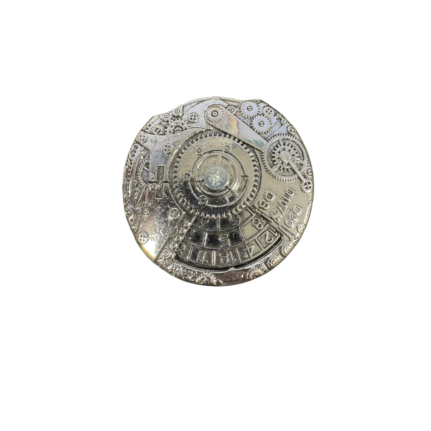 
                  
                    Steampunk Spinner die - D4, D6, D12 All in one! - 1pcs - 5 colours available!
                  
                