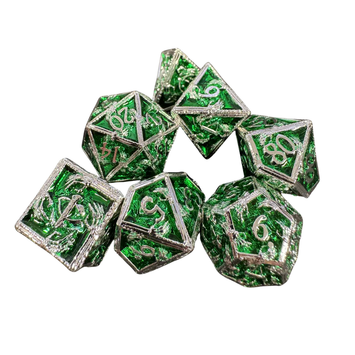 
                  
                    Skeleton 7pcs Metal Dice Set - 3 Colours Available!
                  
                