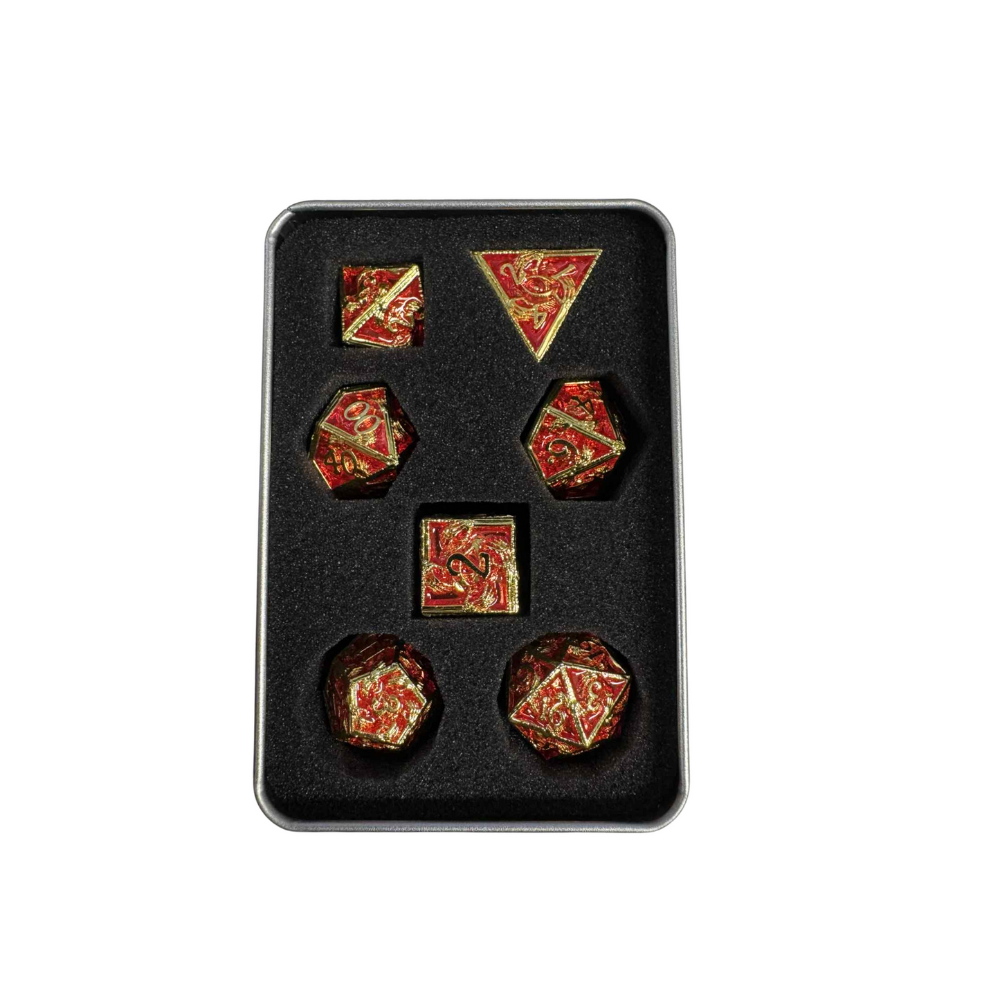 Skeleton 7pcs Metal Dice Set - 3 Colours Available!