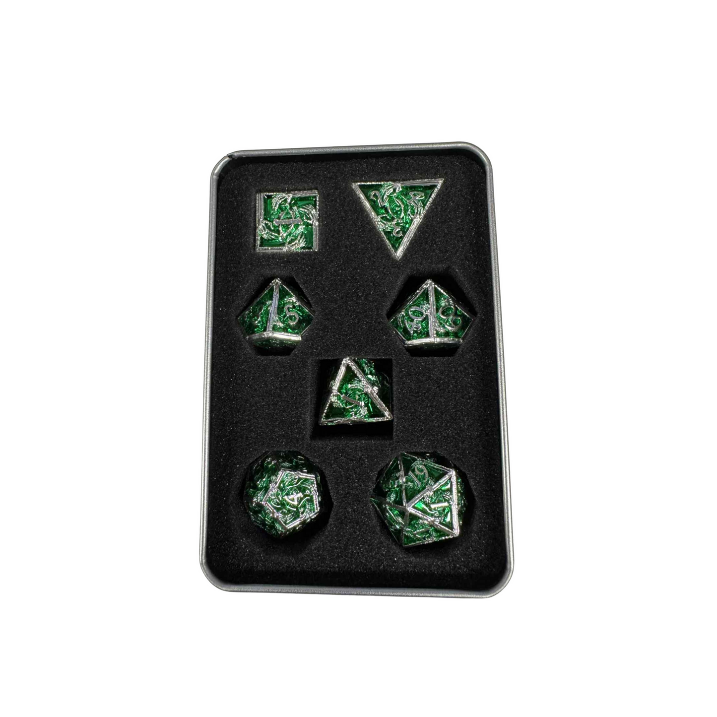 Skeleton 7pcs Metal Dice Set - 3 Colours Available!