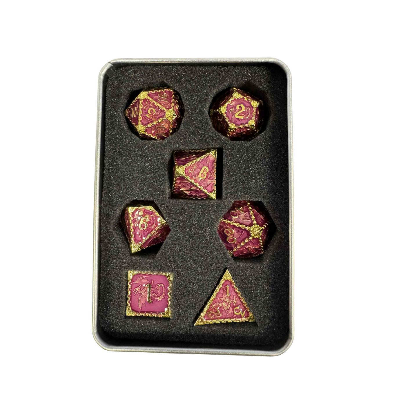 
                  
                    Fantasy Dragon Meatal 7pcs Dice Set - 2 Colours Available!
                  
                