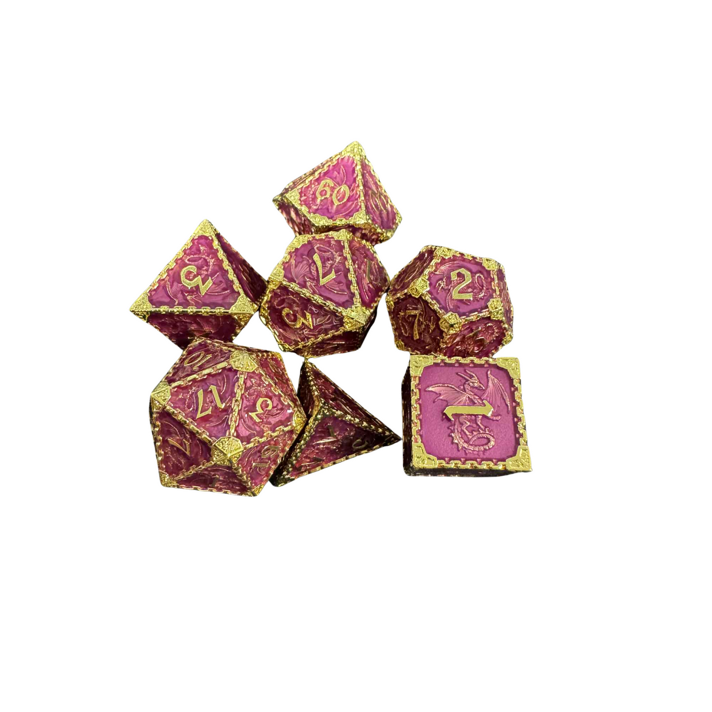 
                  
                    Fantasy Dragon Meatal 7pcs Dice Set - 2 Colours Available!
                  
                