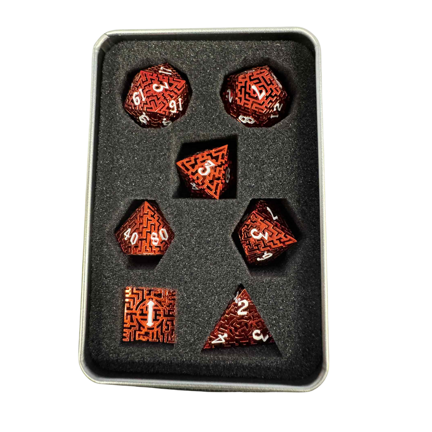 Maze Runner - Metal 7pcs Dice Set - 2 Colours available!