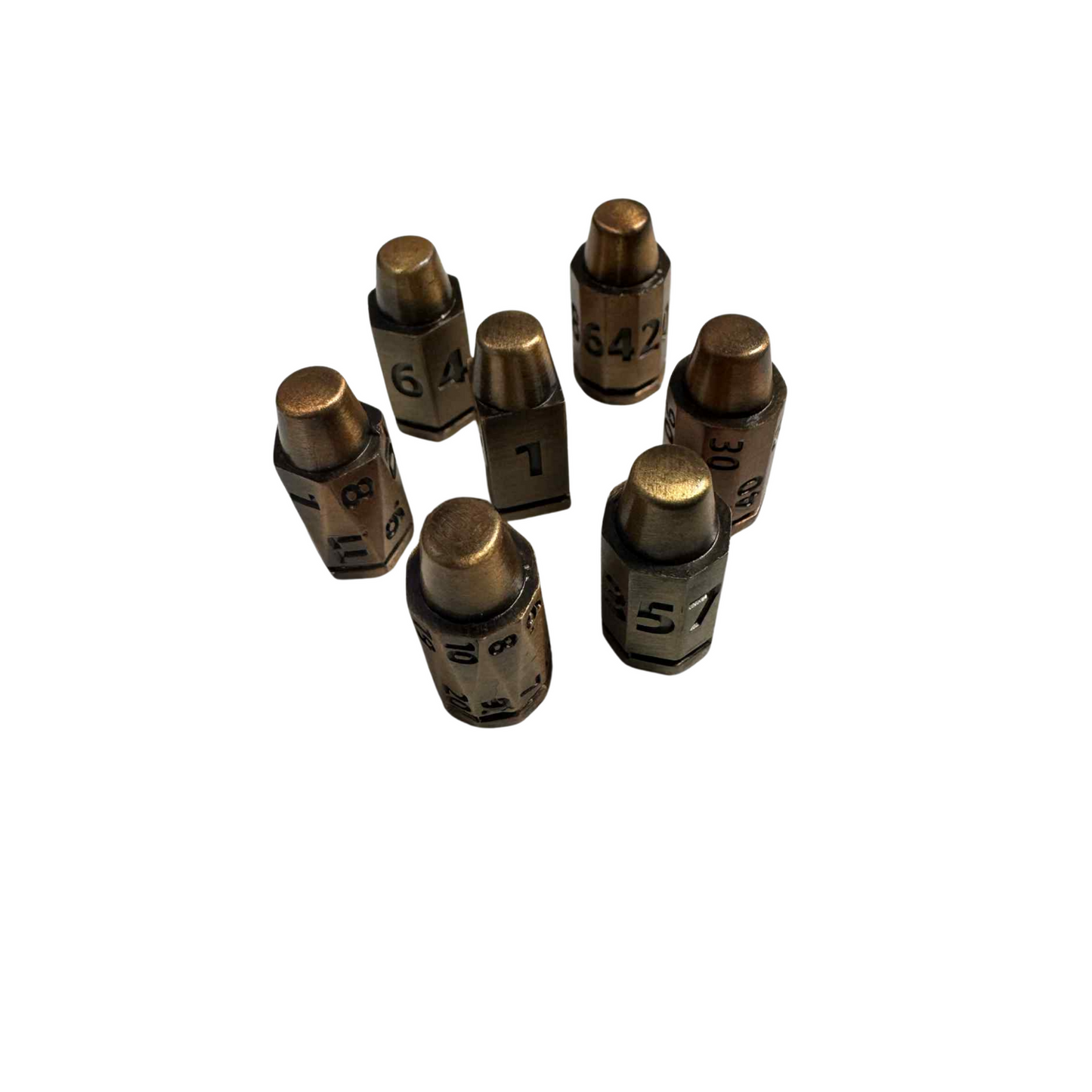 
                  
                    Metal Bullet 7pcs Dice Set - Bronze
                  
                