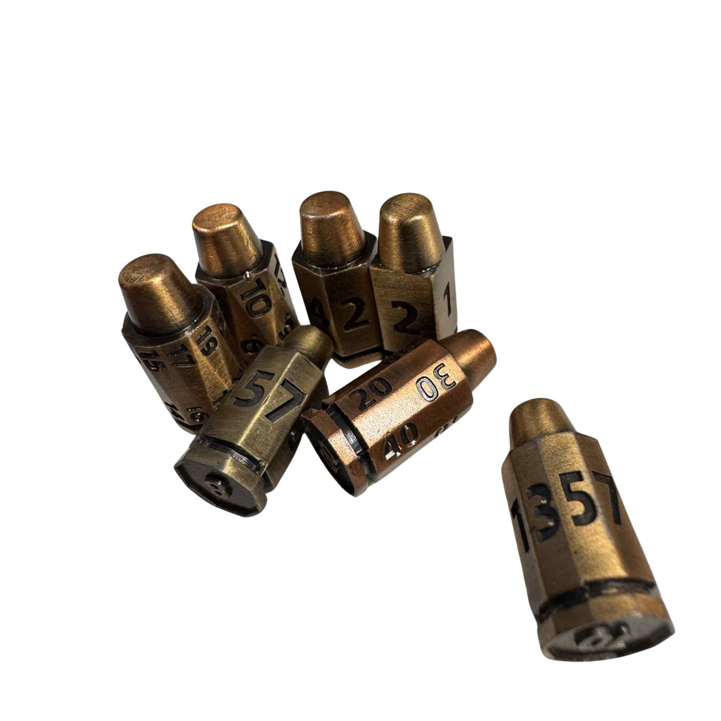 Metal Bullet 7pcs Dice Set - Bronze