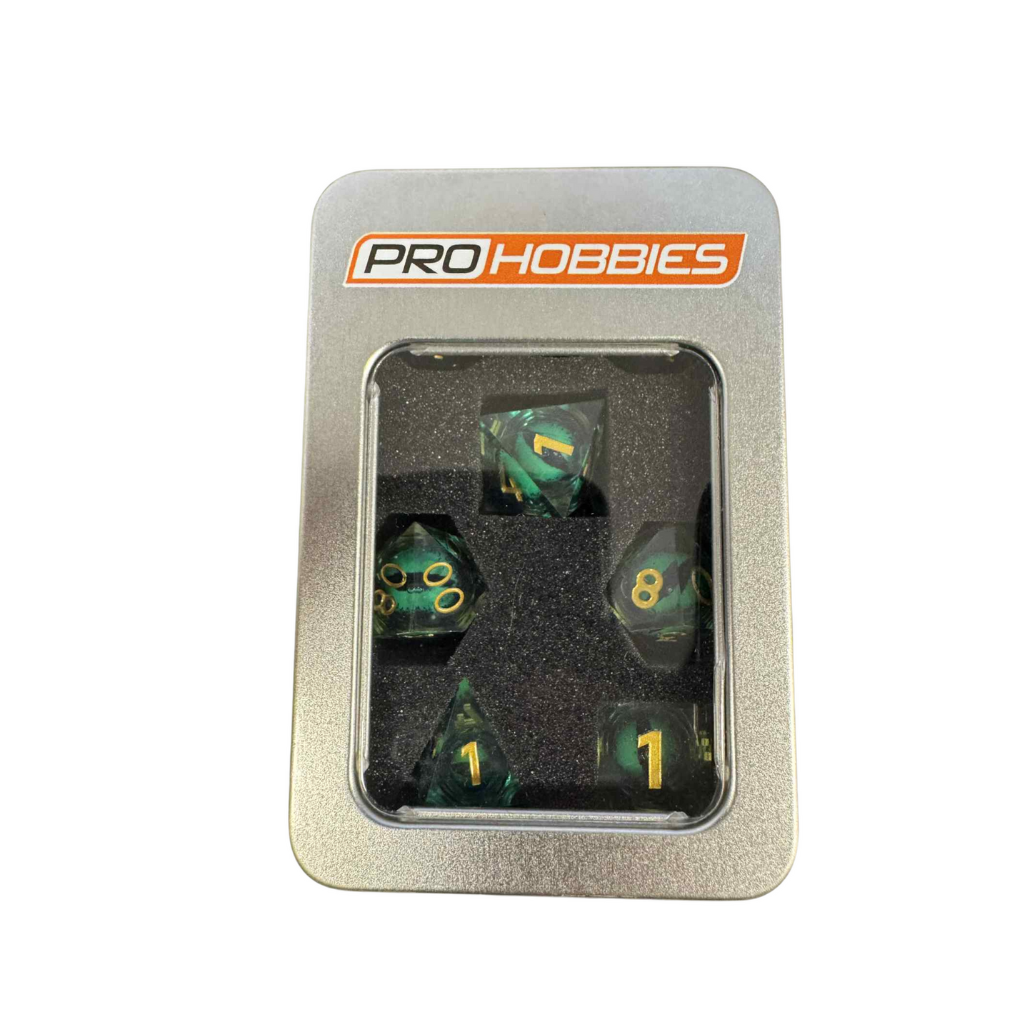 
                  
                    Green Moving Dragon Eye - 7pcs Dice set
                  
                