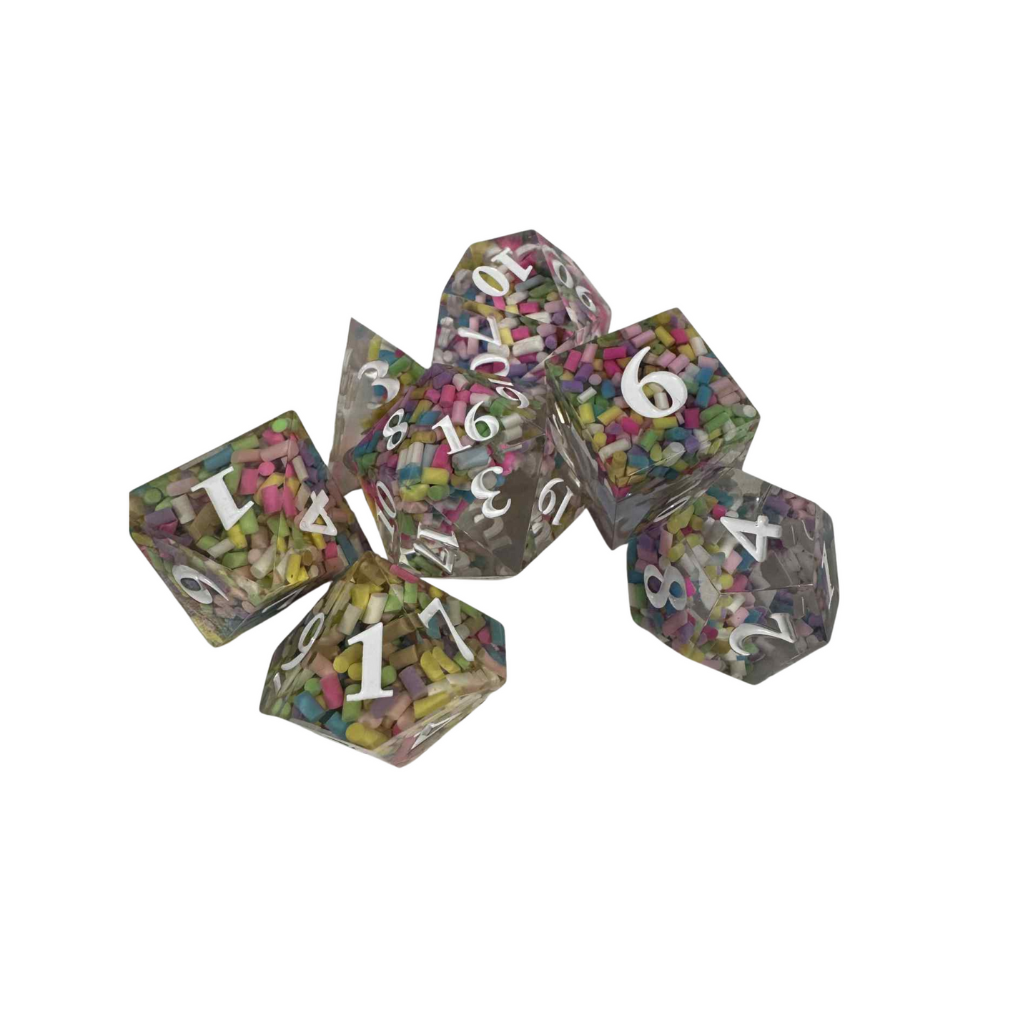Sprinkles! 7pcs Acrylic Dice Set