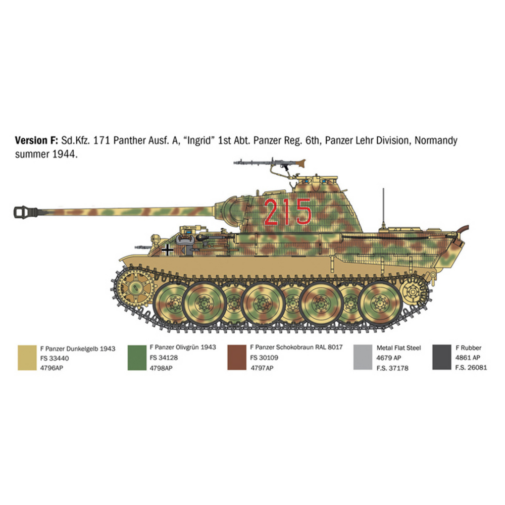 
                  
                    ITALERI SD.KFZ. 171 PANTHER AUSF. A SELF BUILD KIT
                  
                