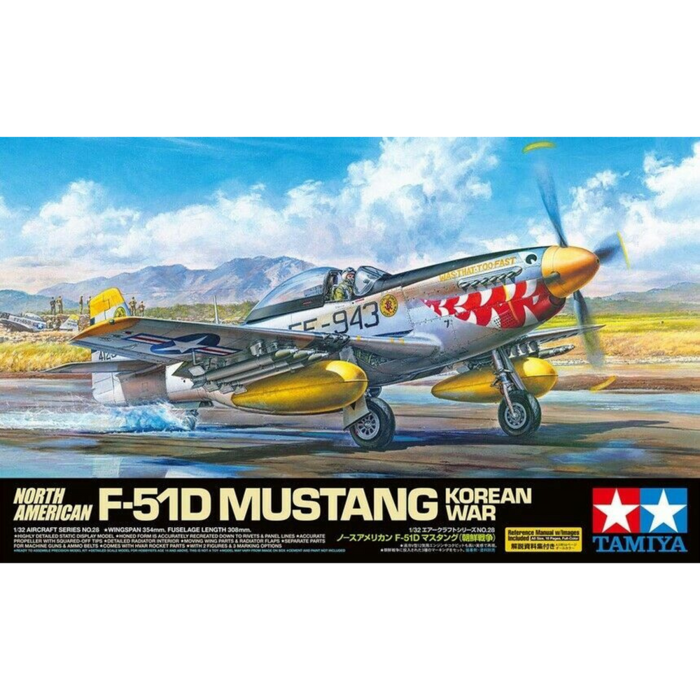 TAMIYA N.A. F-51D MUSTANG KOREAN WAR SELF BUILD KIT