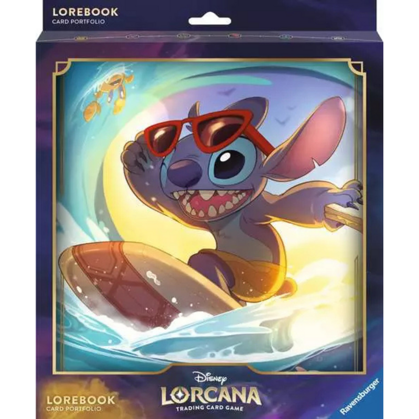 Disney Lorcana S1 First Chapter 4 Pocket Portfolio - Stitch, Carefree Surfer