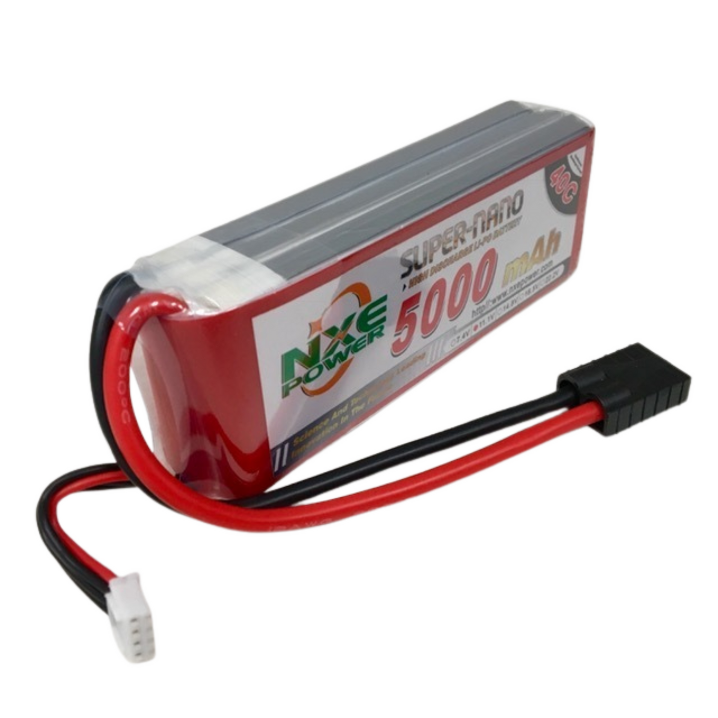 NXE 11.1v 5000mah 40c soft case Lipo Battery -Traxxas Plug