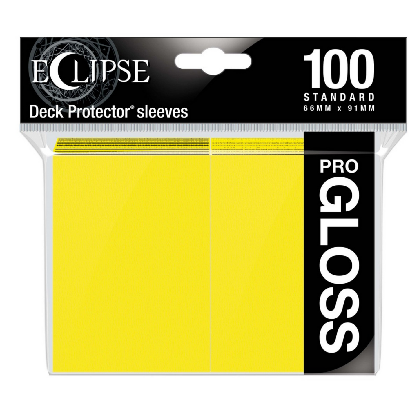 Ultra Pro Eclipse Gloss Standard Sleeves 100 pack Lemon Yellow-UP15608