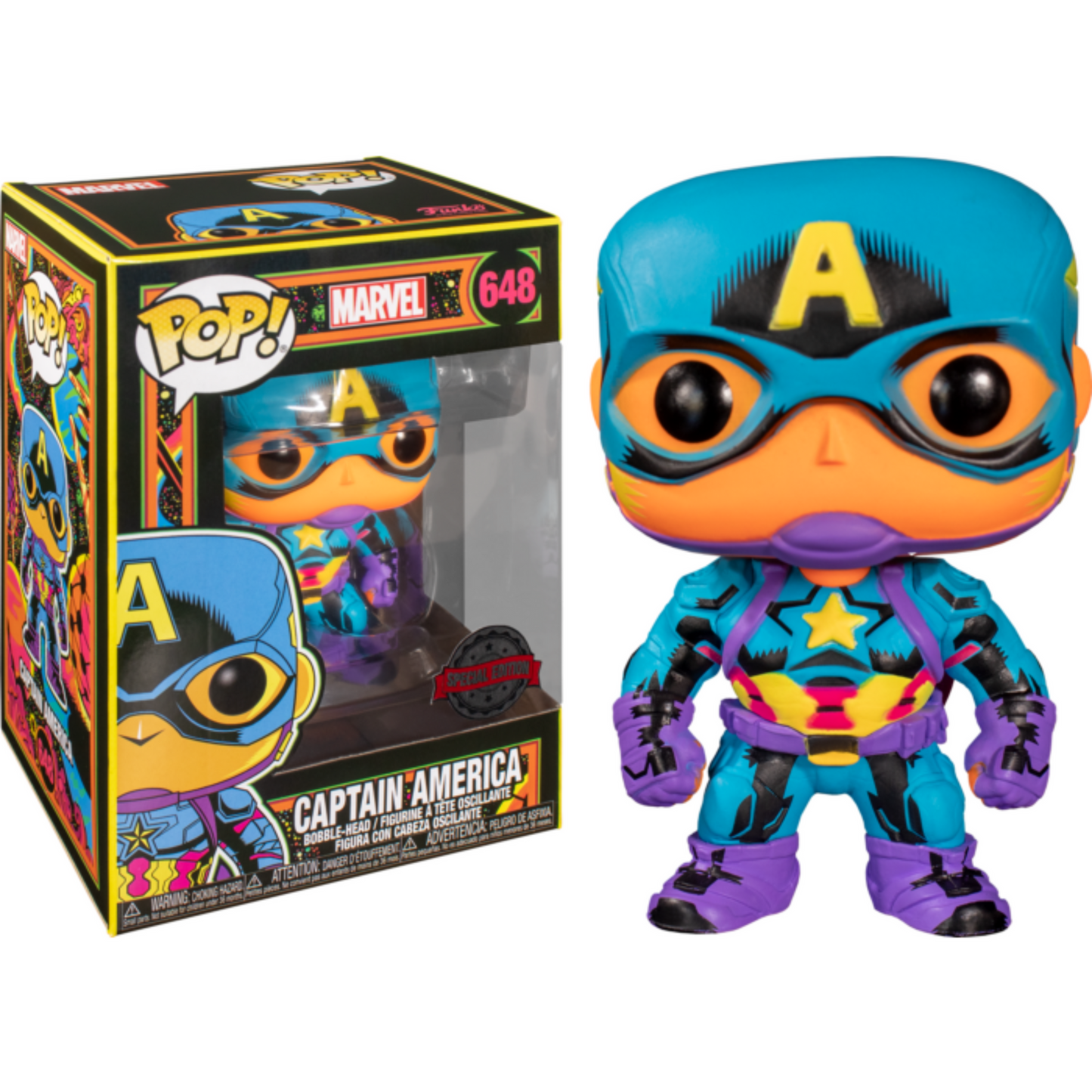 Marvel: Blacklight - Captain America Pop! Vinyl Figure