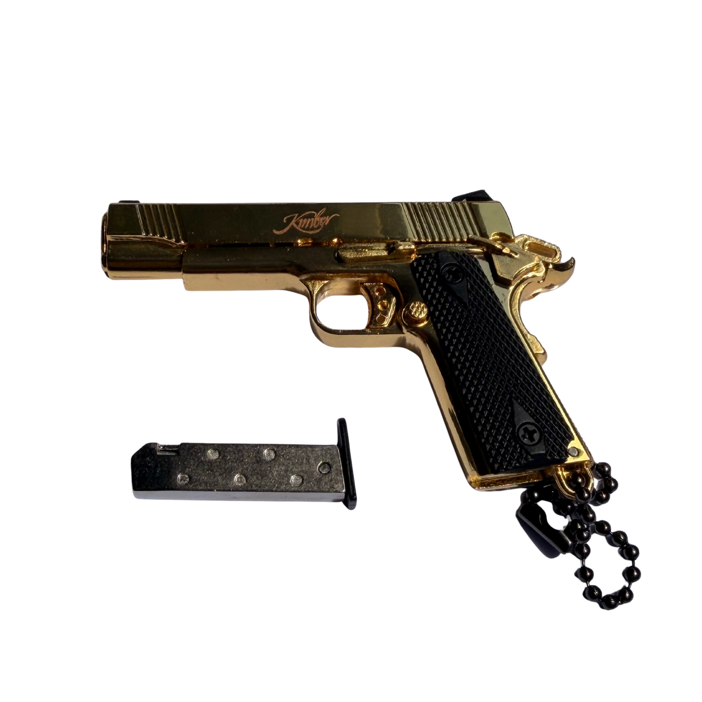 
                  
                    Mini 1911 Kimber Keychain – Slide Action with Imitation Round
                  
                