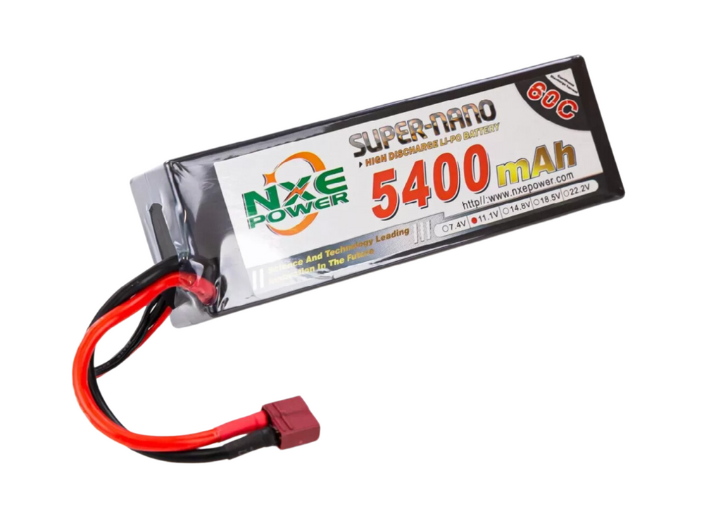 NXE 11.1v 5400mah 60c H/case Lipo w/Dean