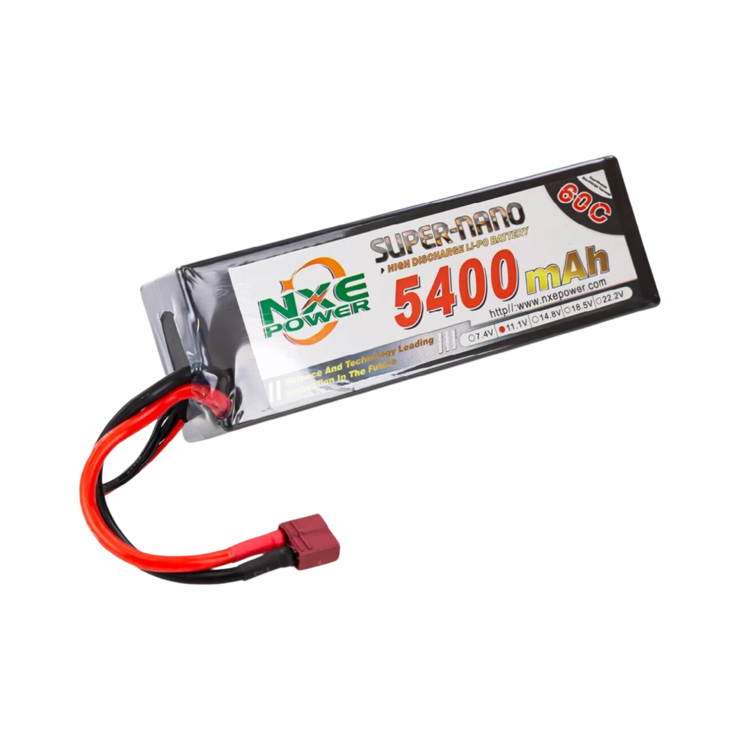 NXE 11.1v 5400mah 60c H/case Lipo w/Dean battery