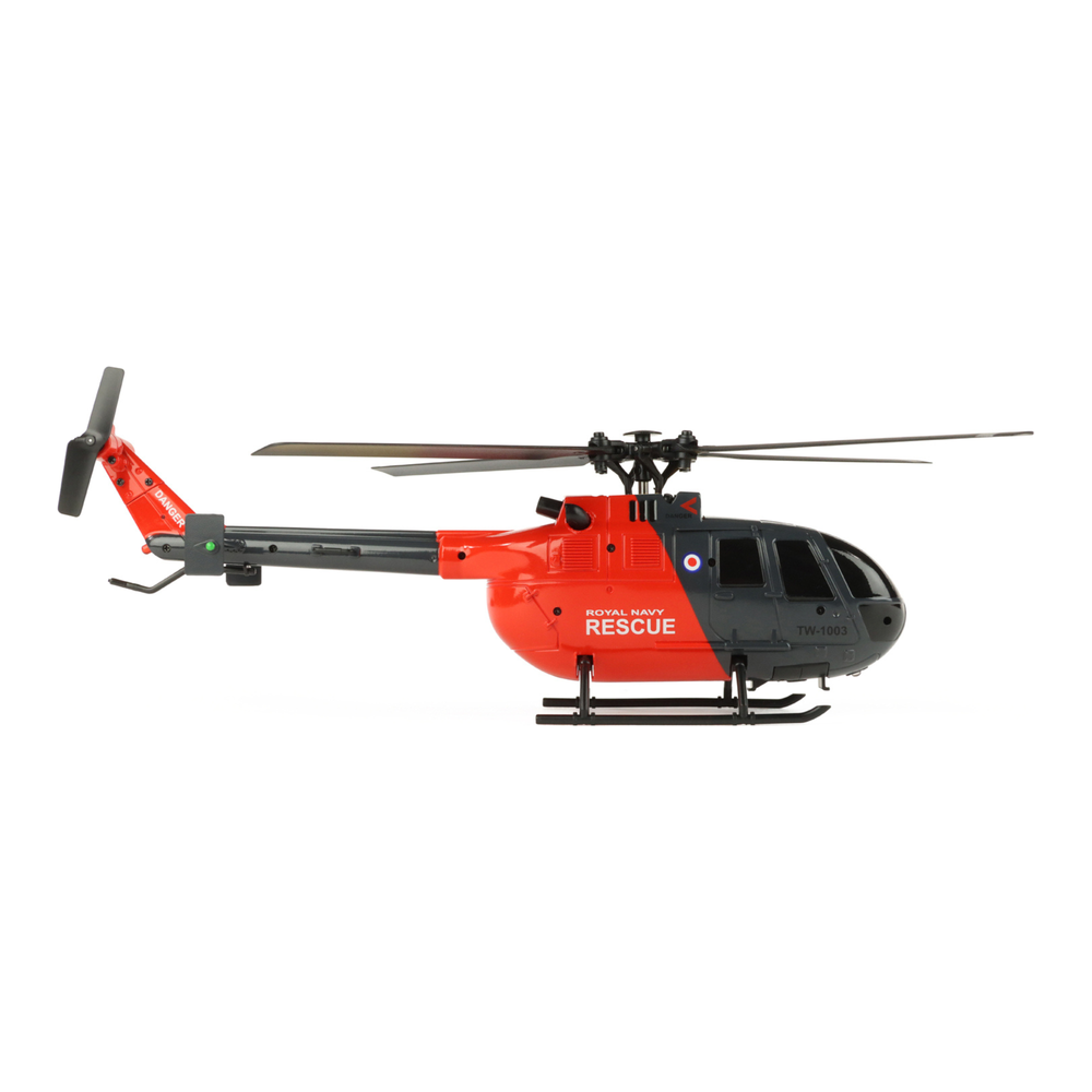 BO-105 Scale 250 Flybarless Helicopter with 6 Axis Stabilisation and Altitude Hold (Grey/Red)-Command Elite Hobbies-ProHobbies