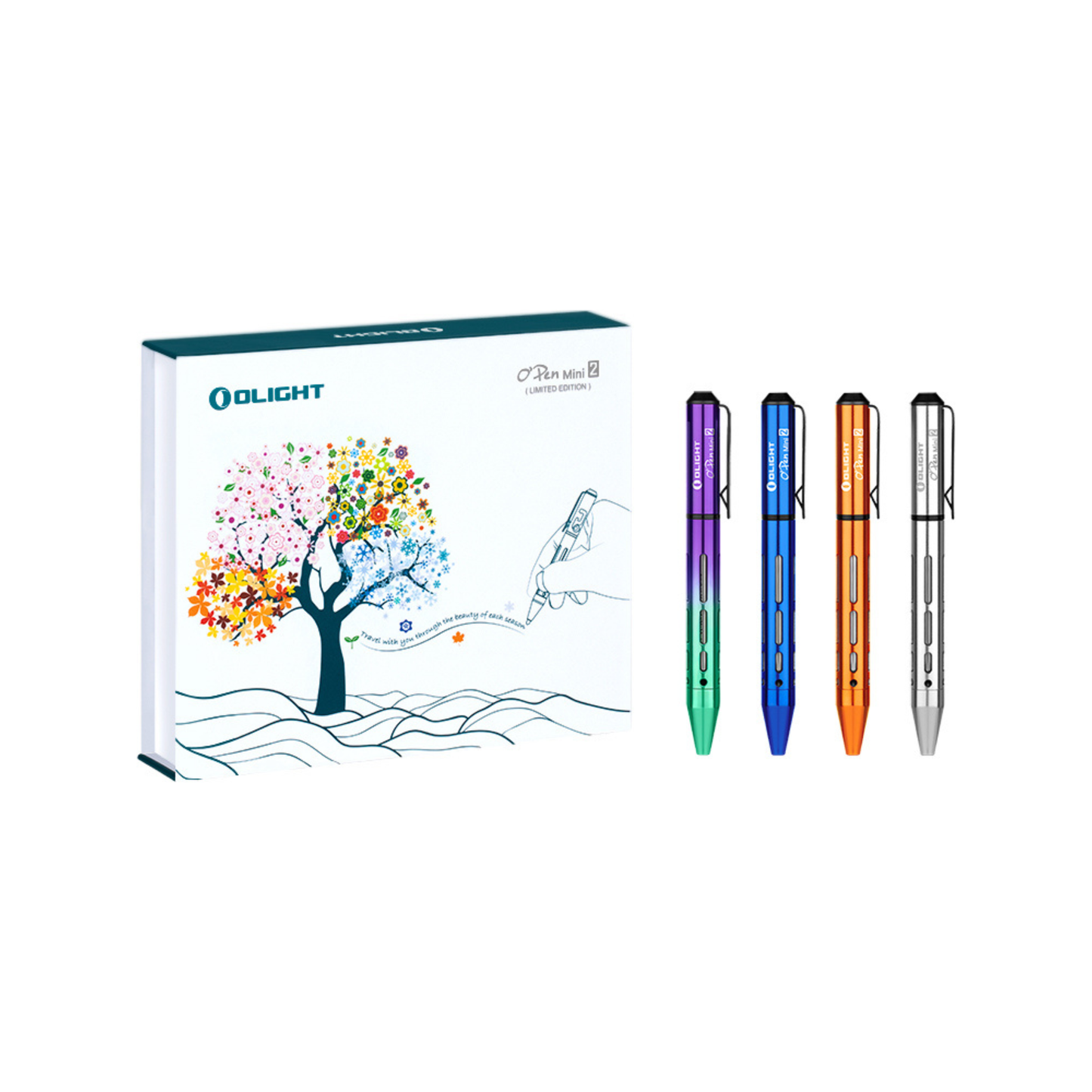 Olight Open Mini 2 Multi-functional Bolt Action Pen with Ballpoint and Pencil Tip - Set of 4