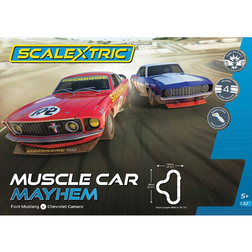 SCALEXTRIC MUSCLE CAR MAYHEM-Command Elite Hobbies-ProHobbies