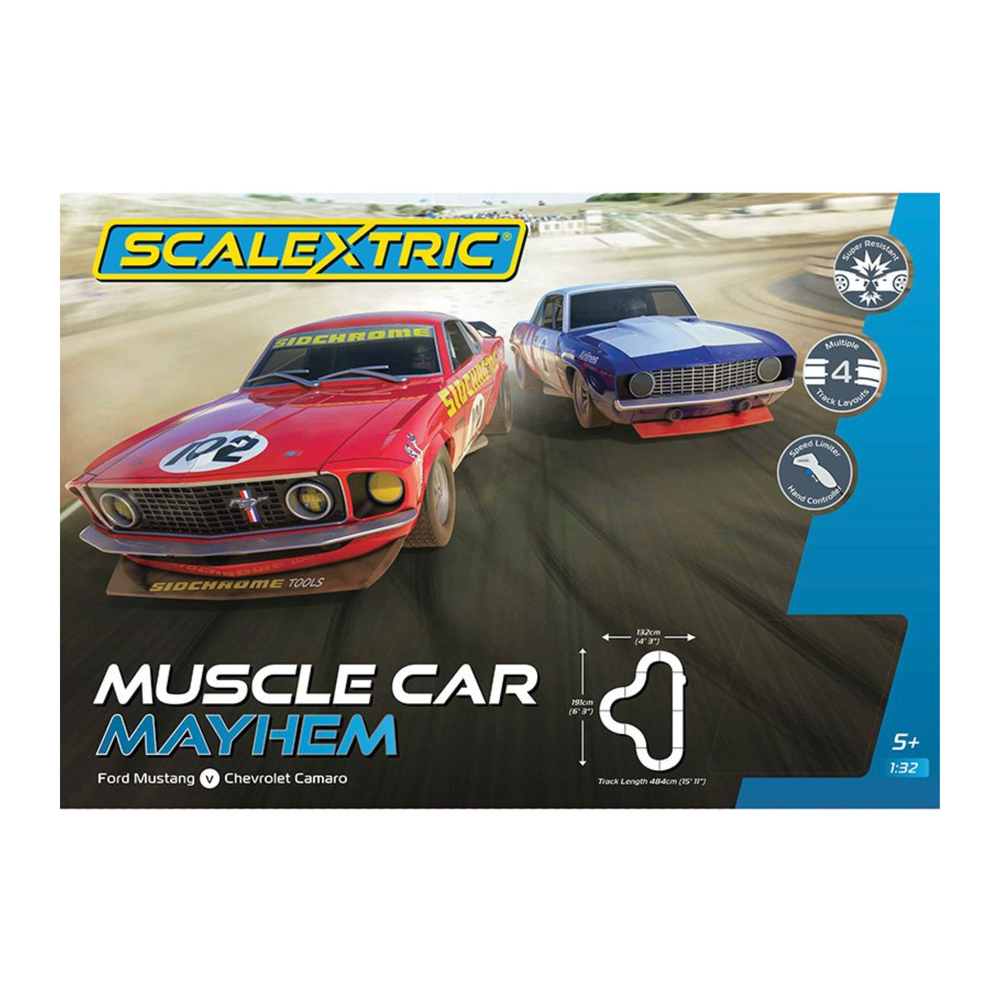 SCALEXTRIC MUSCLE CAR MAYHEM-Command Elite Hobbies-ProHobbies