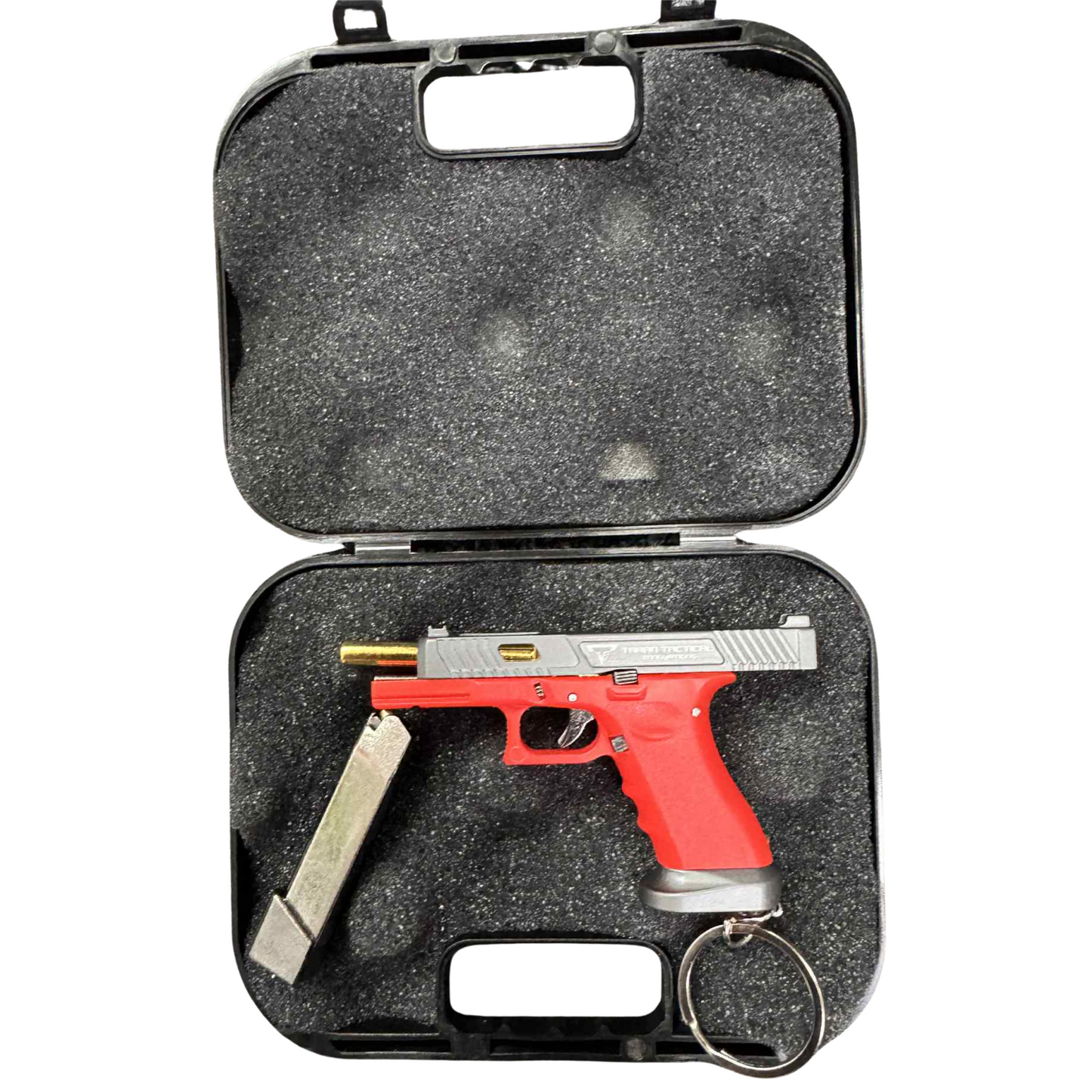 
                  
                    Mini Combat Master G17 Keychain – Slide Action with Imitation Round
                  
                