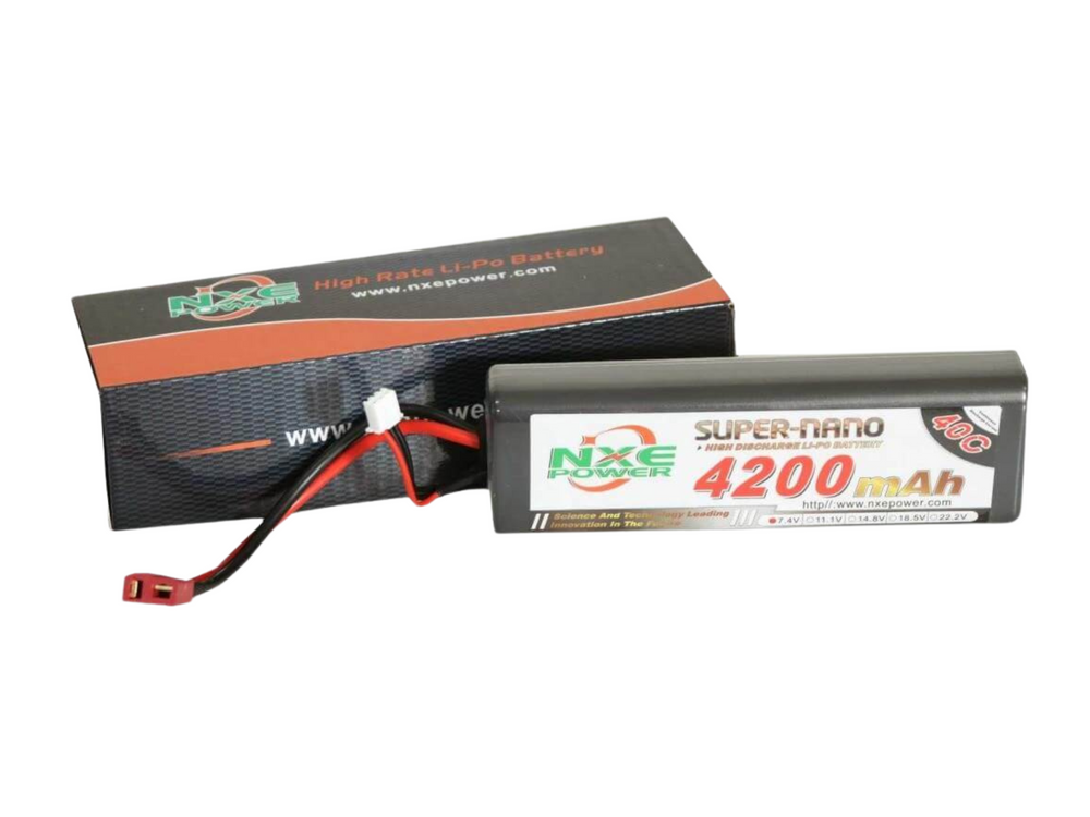 NXE 7.4v 4200mah 40c Round Hard Case Deans