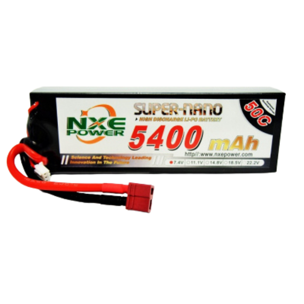 NXE 7.4v 5400mah 50c H/case Lipo w/Dean