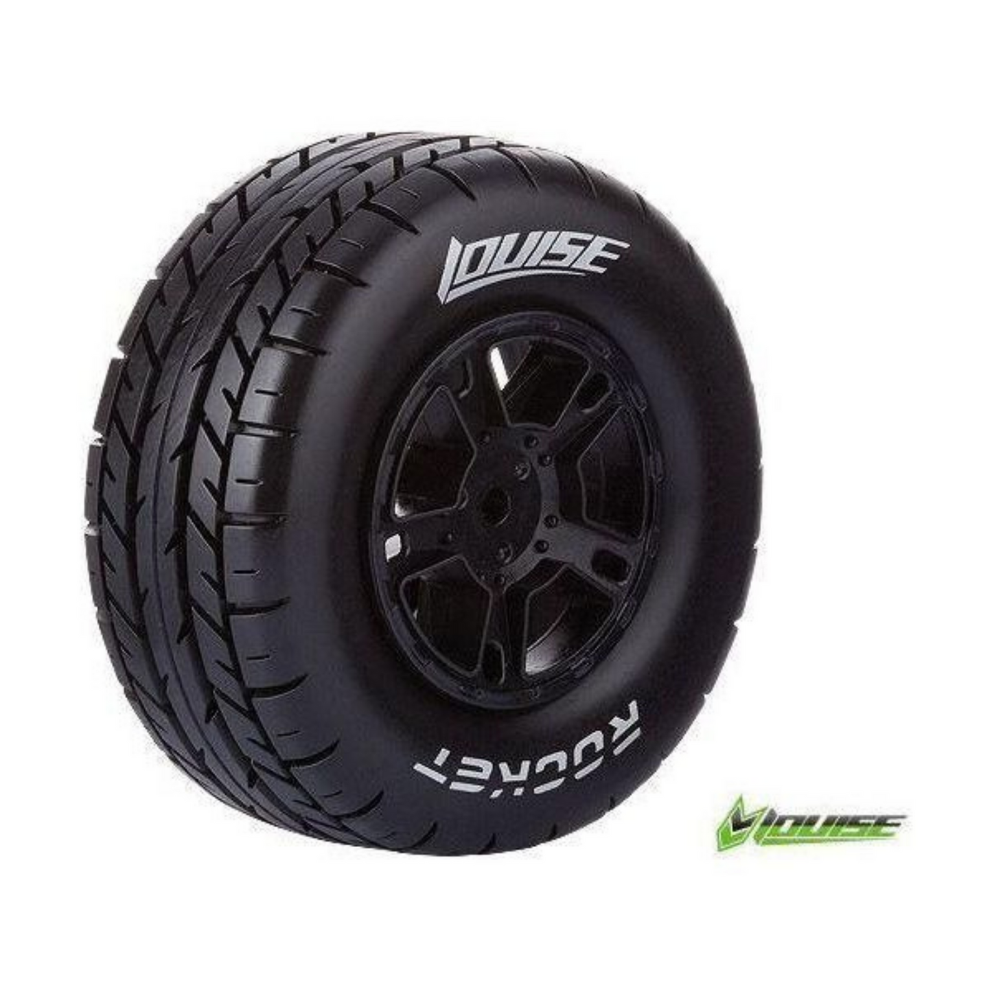 Louise Rocket On Road Tyre Soft Black Rim FRONT - 2Pcs