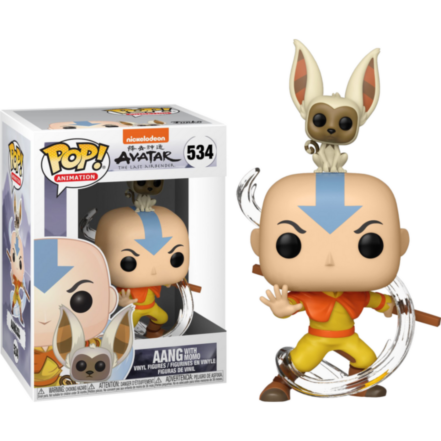 Avatar The Last Airbender - Aang with Momo Pop! Vinyl