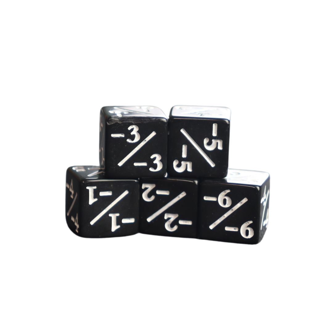 
                  
                    Negative Counter Dice (-1-1) - 5 Pack - Magic: the Gathering counter dice
                  
                