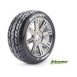 Louise B-Rocket Black/Chrome Spoke 1/8 Tyre-Louise-ProHobbies