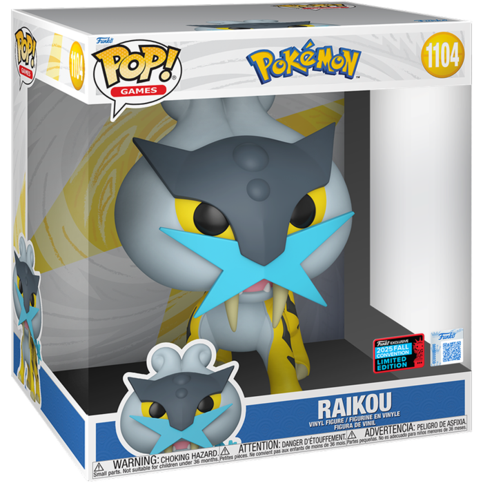 
                  
                    Pokemon - Raikou Jumbo 10" Pop! Vinyl Figure (2025 Fall Convention Exclusive)
                  
                