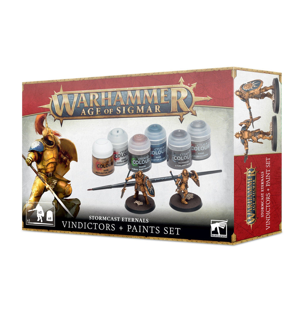 Warhammer Age of Sigmar Stormcast Eternal Vindicators+ Paint Set - Command Elite Hobbies